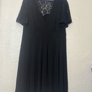 Torrid 2 Black Lace Sleeve Dress